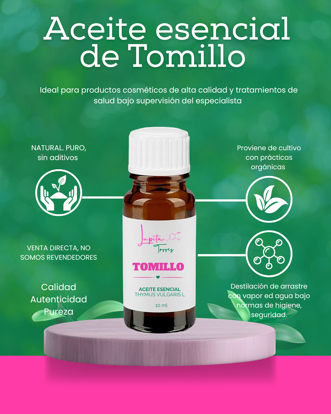 Aceite esencial de tomillo  (Thymus Vulgaris)