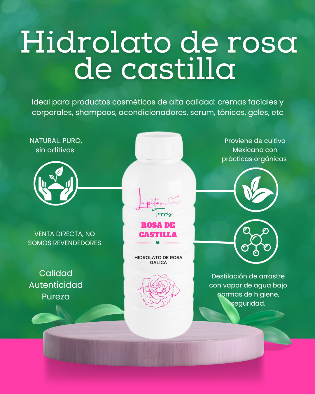 Hidrolato de Rosa Galica/Castilla