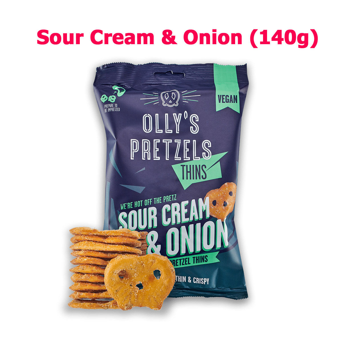 Olly's Sour Cream & Onion Pretzel Thin - (140g)