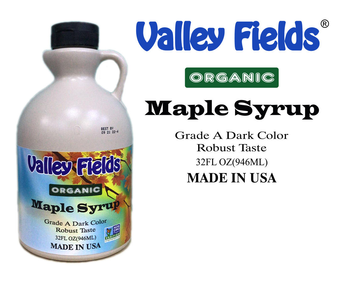 Valley Fields Organic Maple Syrup Robust Taste 32ml Jug