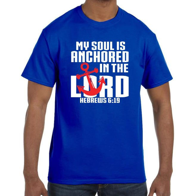 Thumbnail: My Soul Is Anchored in the Lord Cotton Short Sleeve T-shirt