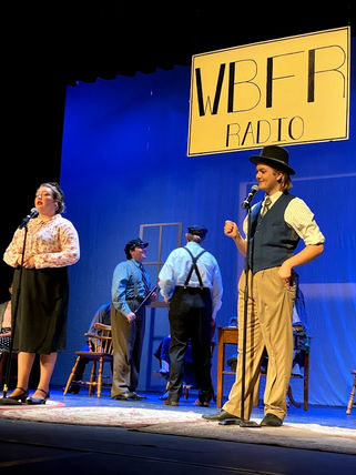 High School Productions - LFCHS 39 Steps - Hannay tries to talk his way out of a sticky situation and make a new friend with the pretty lady next to him.