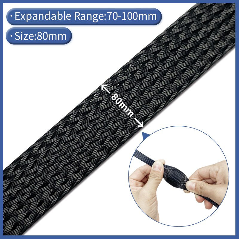 Thumbnail: Cable Sleeve Length3/4/6/8/10/12/14/16/50mm Insulated Braided Sleeving Data line