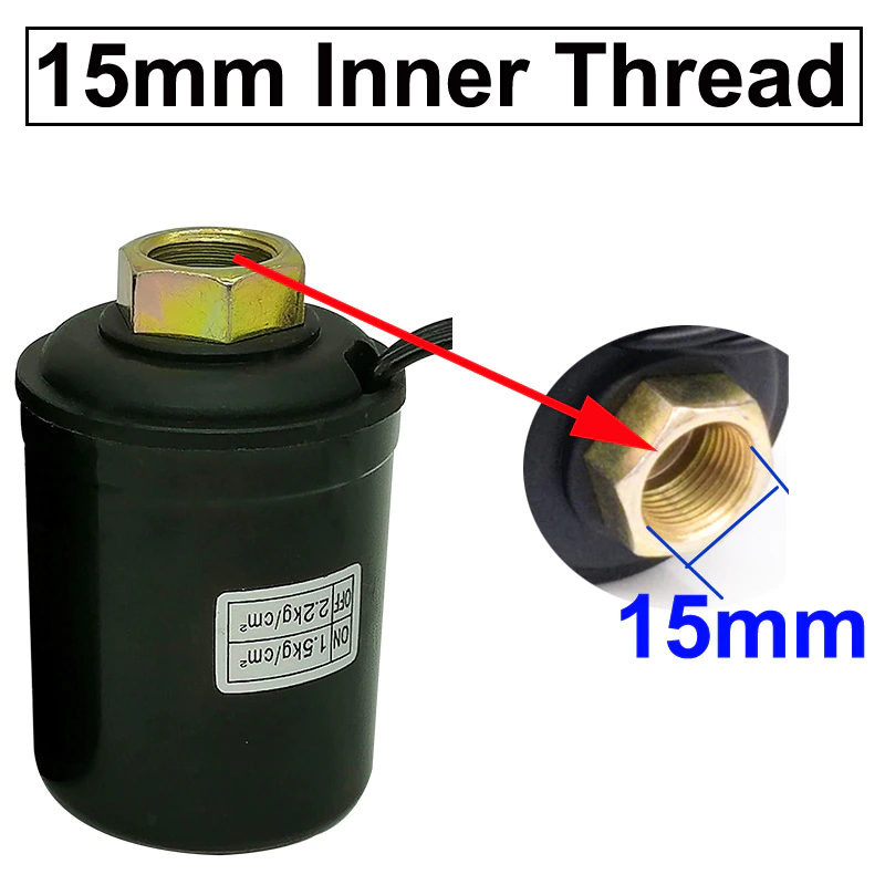 Thumbnail: Water Pump Automatic Pressure Switch With 15mm Inner Thread Or 12.5MM Male