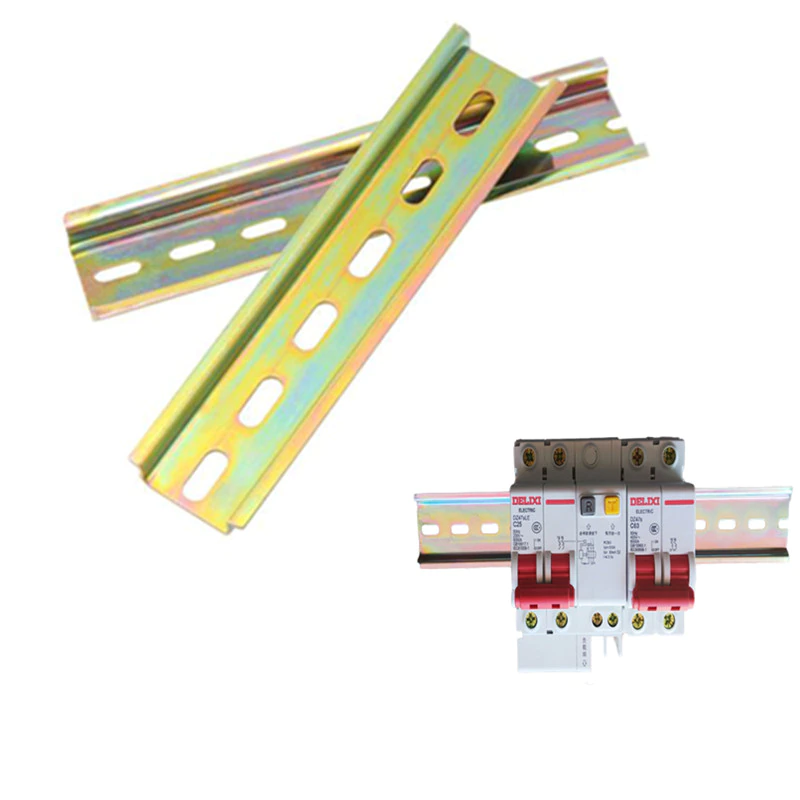 Thumbnail: Universal Circuit Breaker Rail 35mm Aluminum Slotted DIN Rail for C45 DZ47 