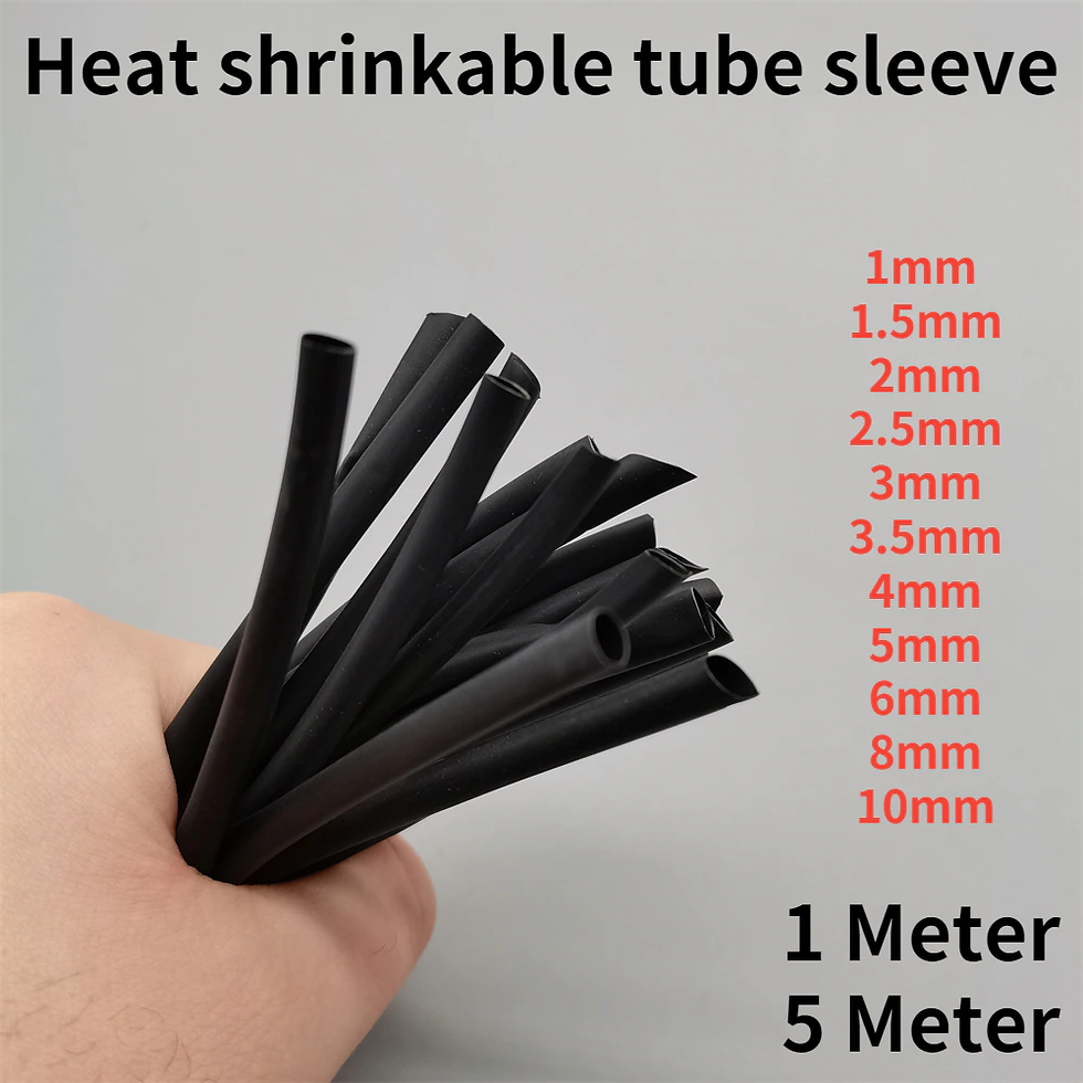 Thumbnail: 1/5Meter 2:1 Black 1 2 3 5 6 8 10mm Diameter Heat Shrink Heatshrink Tubing Tube 