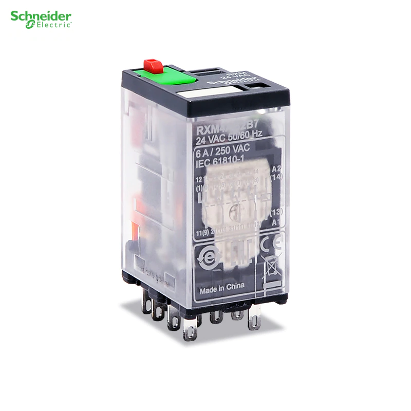 Thumbnail: 5pcs/lot Schneider Small Intermediate Power Relay 6A 14 Pins 4 NC/NO RXM4AB2BD 