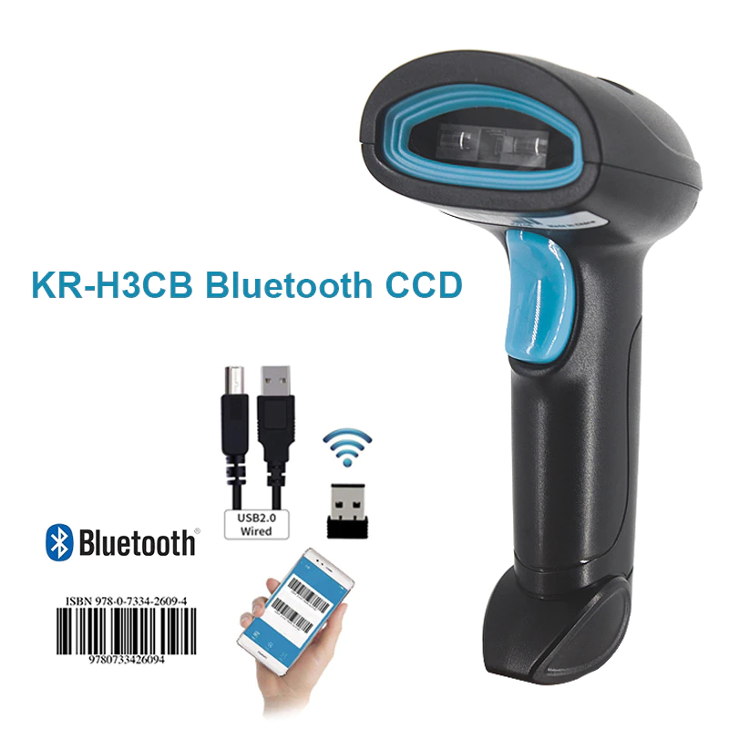 Thumbnail: L8BL Bluetooth 2D Barcode Reader And S8 QR PDF417 2.4G Wireless Wired Handheld 