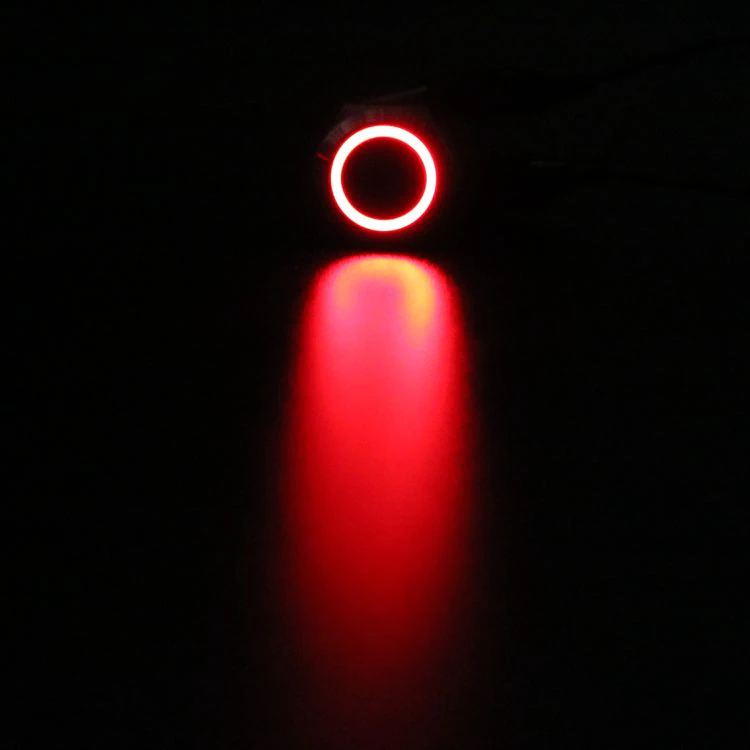Thumbnail: 12/16/19/22mm Waterproof Metal Push Button Switch LED Light Momentary Latching 