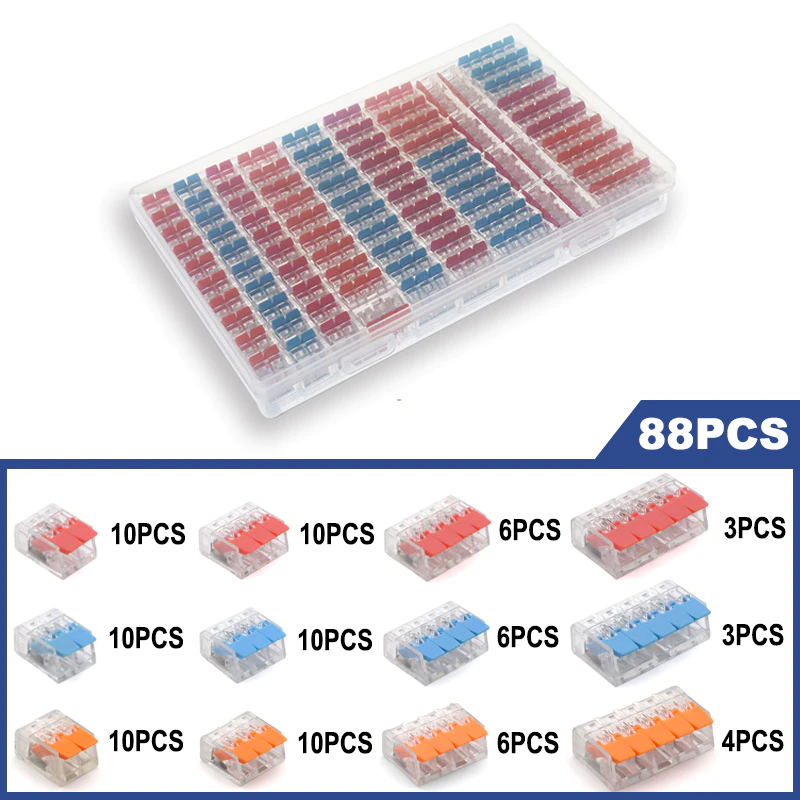 Thumbnail: (30&50Pieces) Lever Nuts-3 New style compact Splicing Connectors Quick 