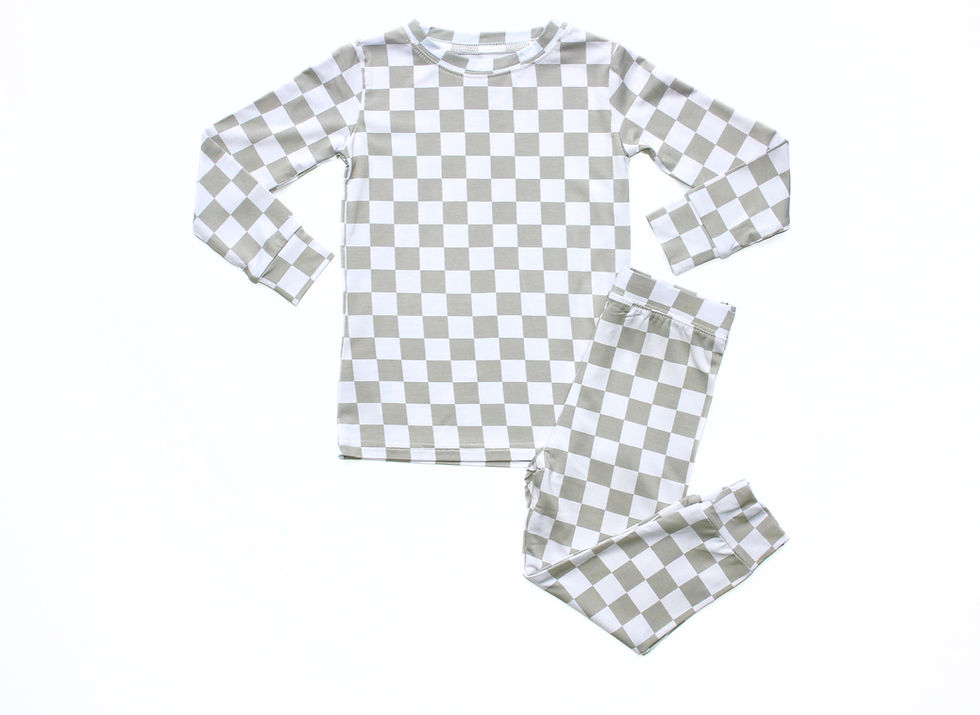 Thumbnail: Checkered Bamboo Two Piece Set