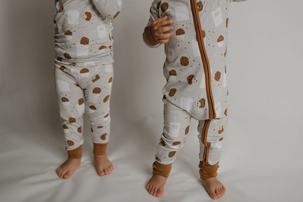 Thumbnail: Cookies and milk two piece pajama set
