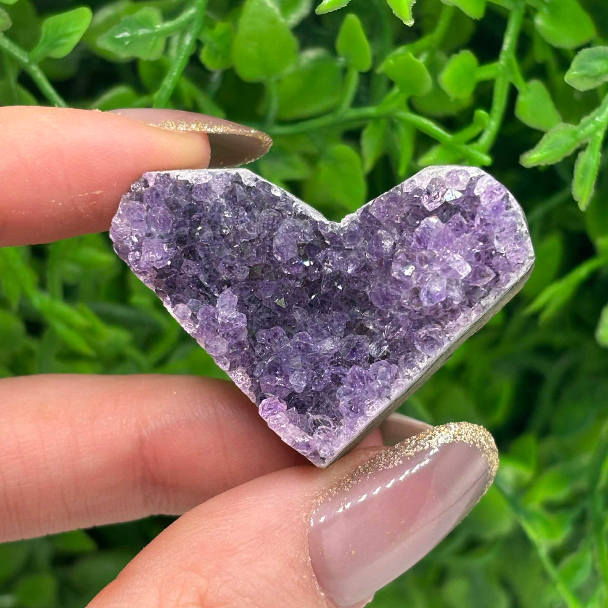 Amethyst Cluster Heart 