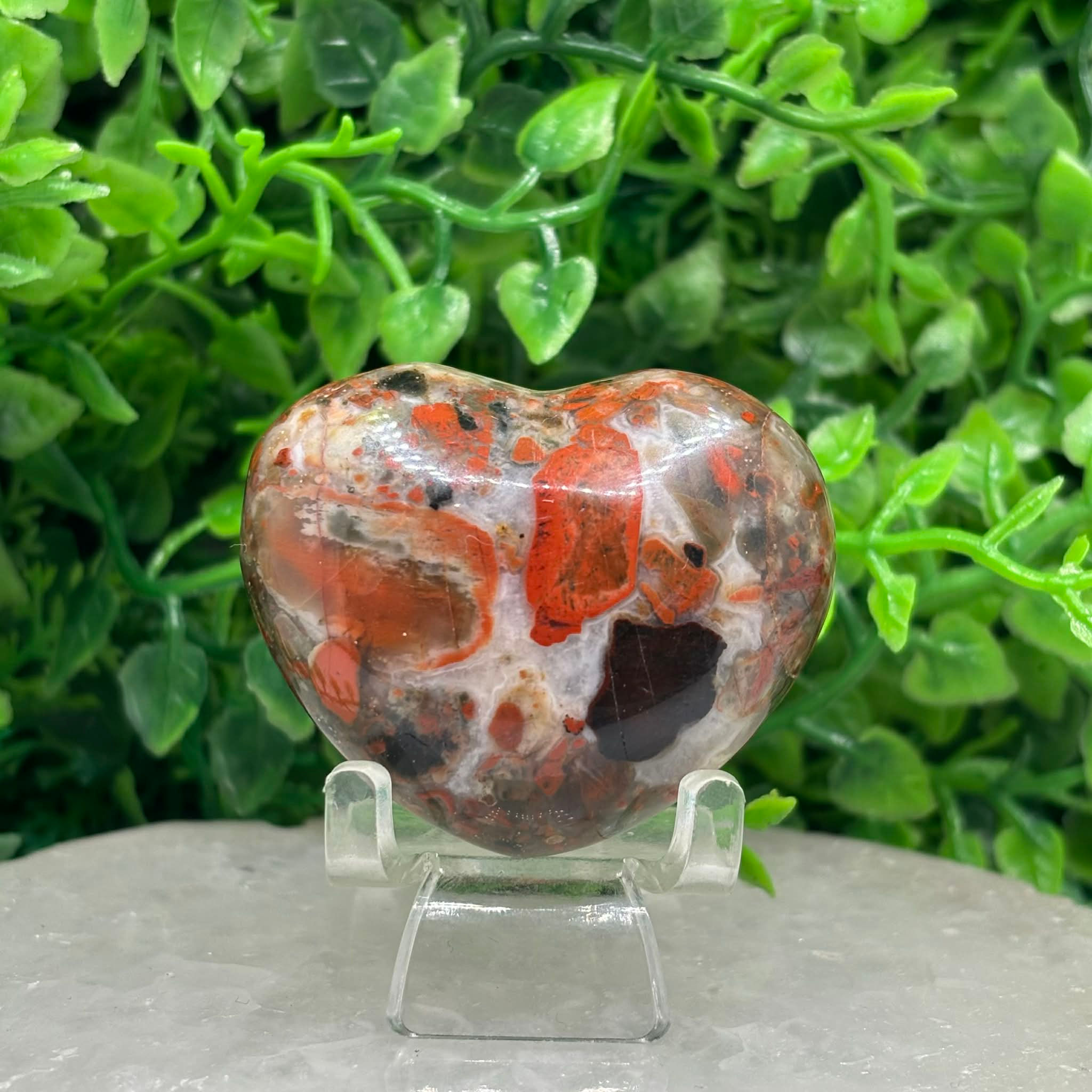 Red Agate Heart 