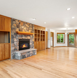 Luxury home photography Portland interior grand living room