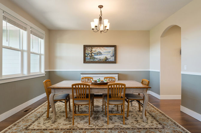 comfortable family dining room