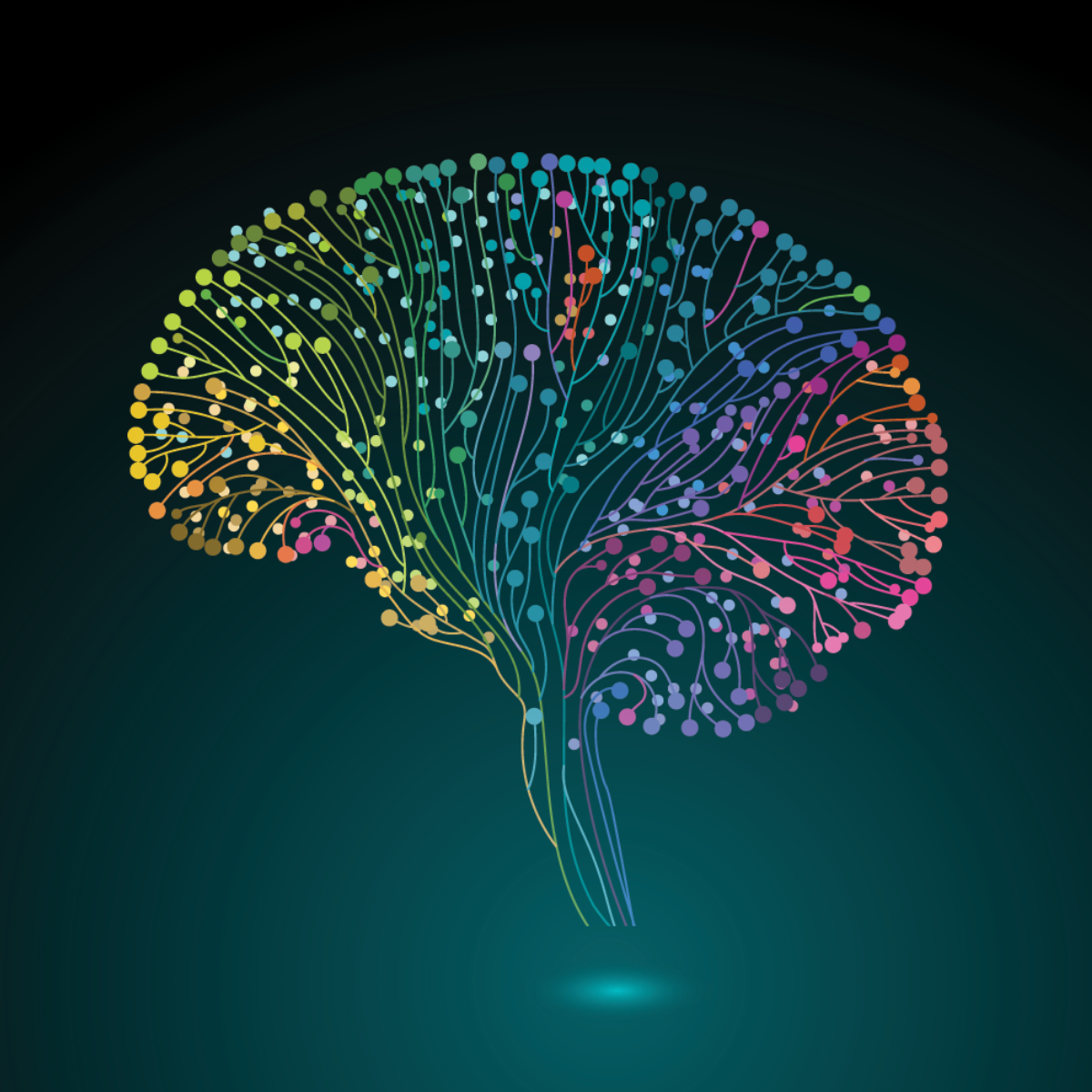 colourful depiction of brain interactions