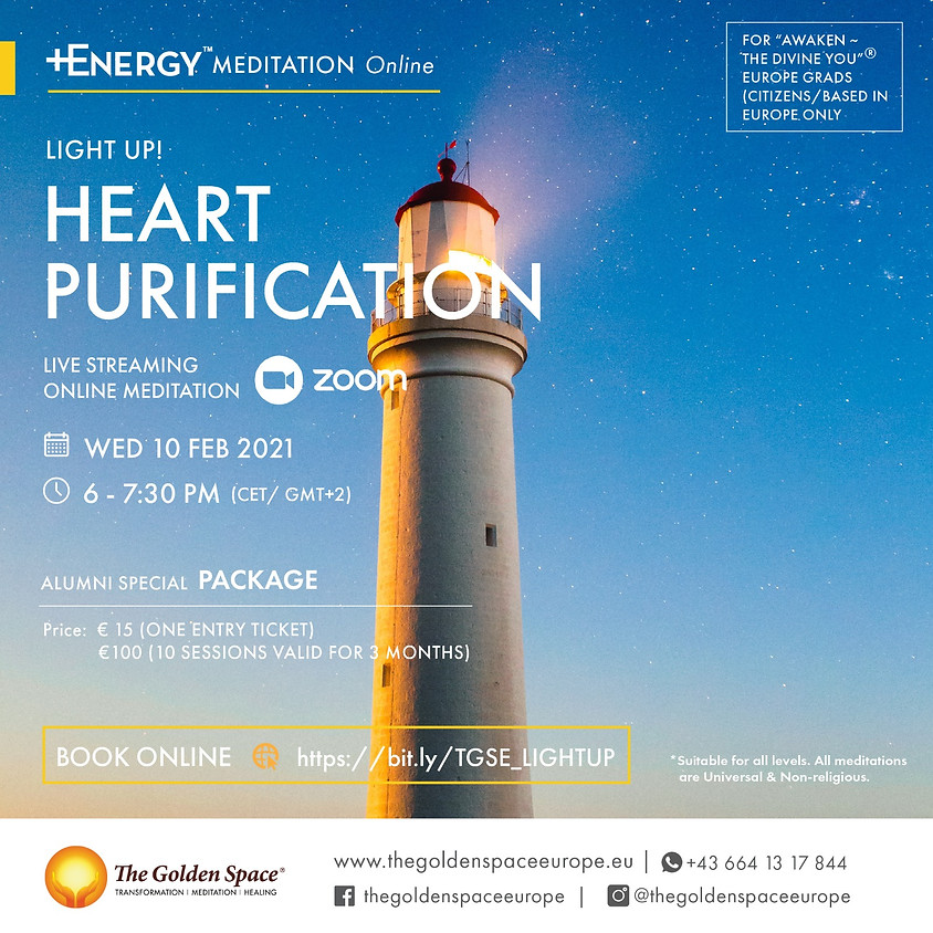 HEART PURIFICATION Light-Up Online for the "Awaken ~ The Divine You" Graduates