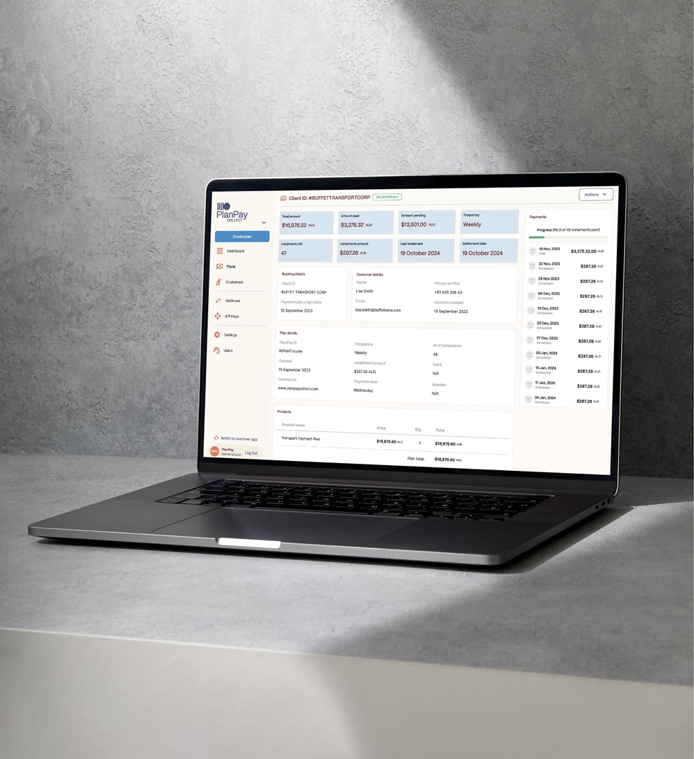 PlanPay Collect Agent Portal