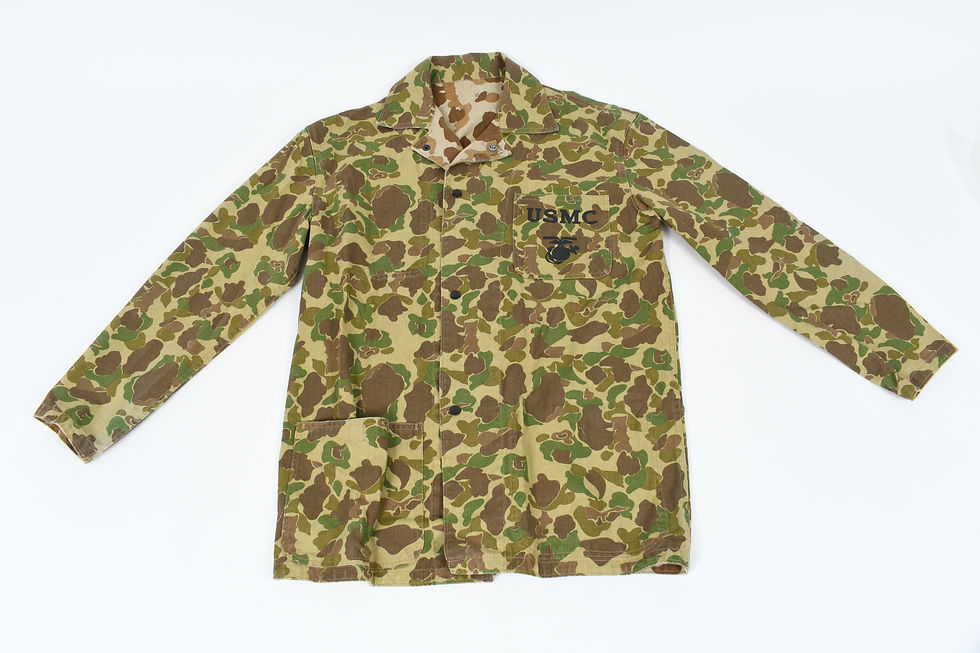 Thumbnail: WWII USMC P42 CAMO HBT COMBAT UNIFORM REPRODUCTION SET