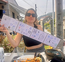 Credencial con sellos del camino de santiago