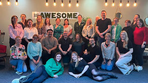 Group of respiratory training participants standing together and posing for a group photo at the APCP Level 2 course.