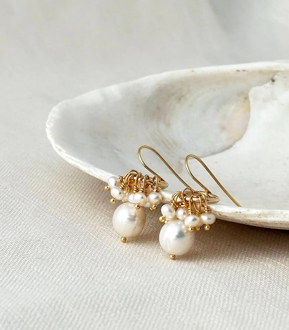 Thumbnail: Gold Pearl Earrings