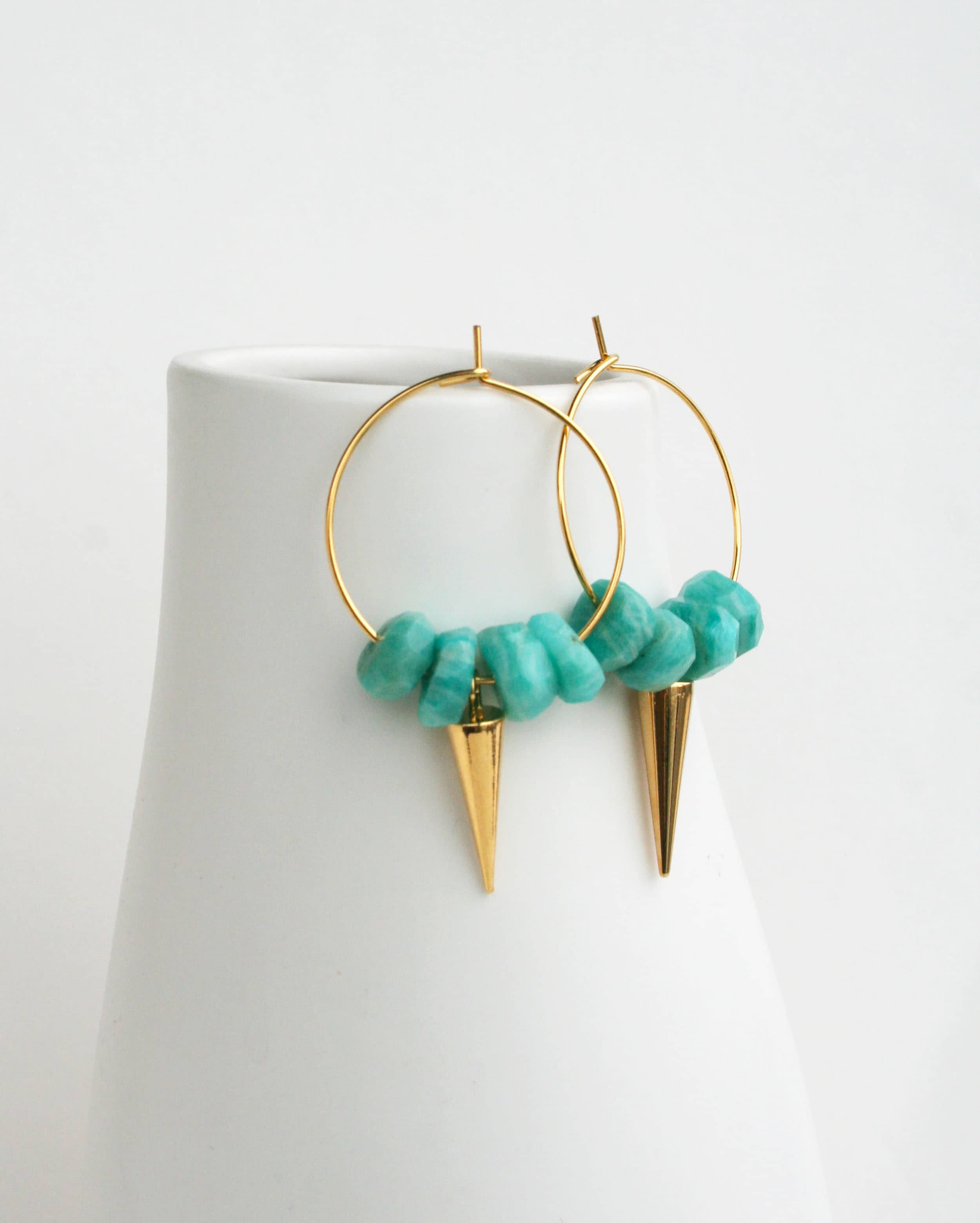 spike hoop earrings