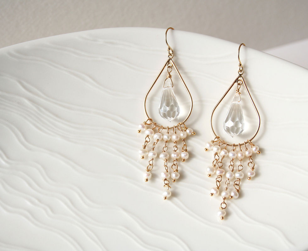 Thumbnail: Pearl Wedding Earrings | Laura Stark Designs