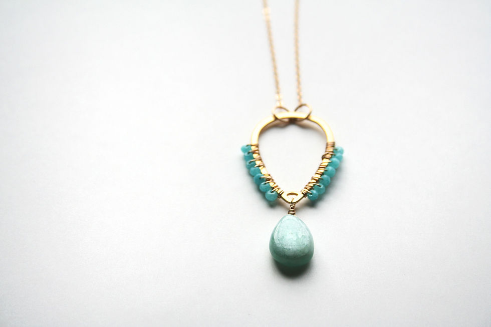 Light Green Gemstone Necklace