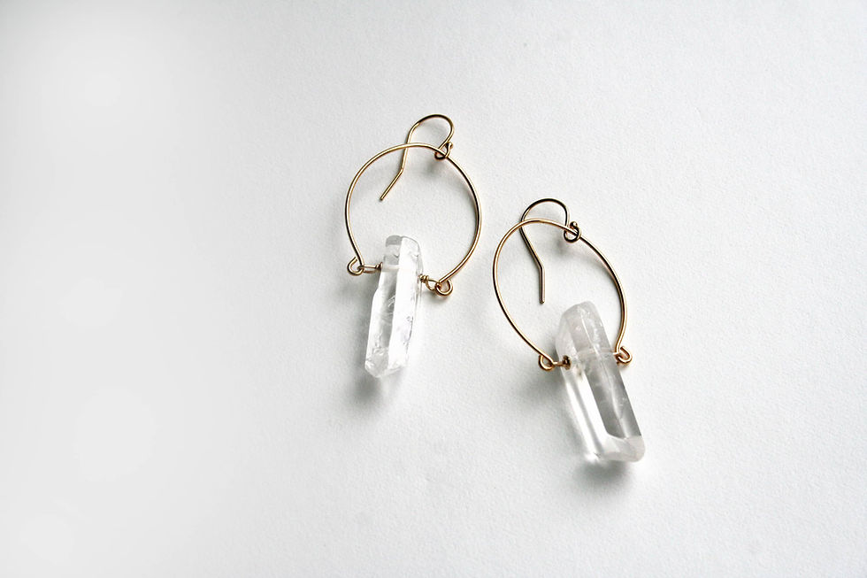 Thumbnail: Crystal Drop Boho Earrings