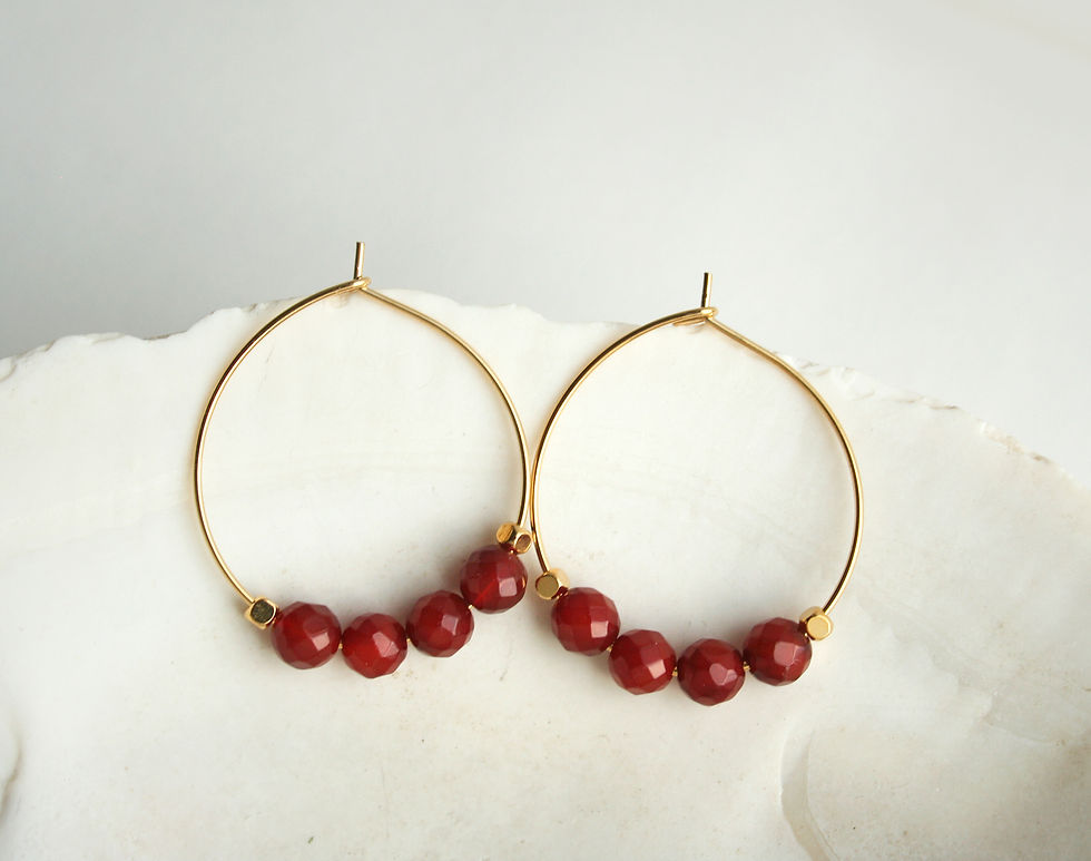 Thumbnail: Red Gemstone Earrings | Laura Stark Designs