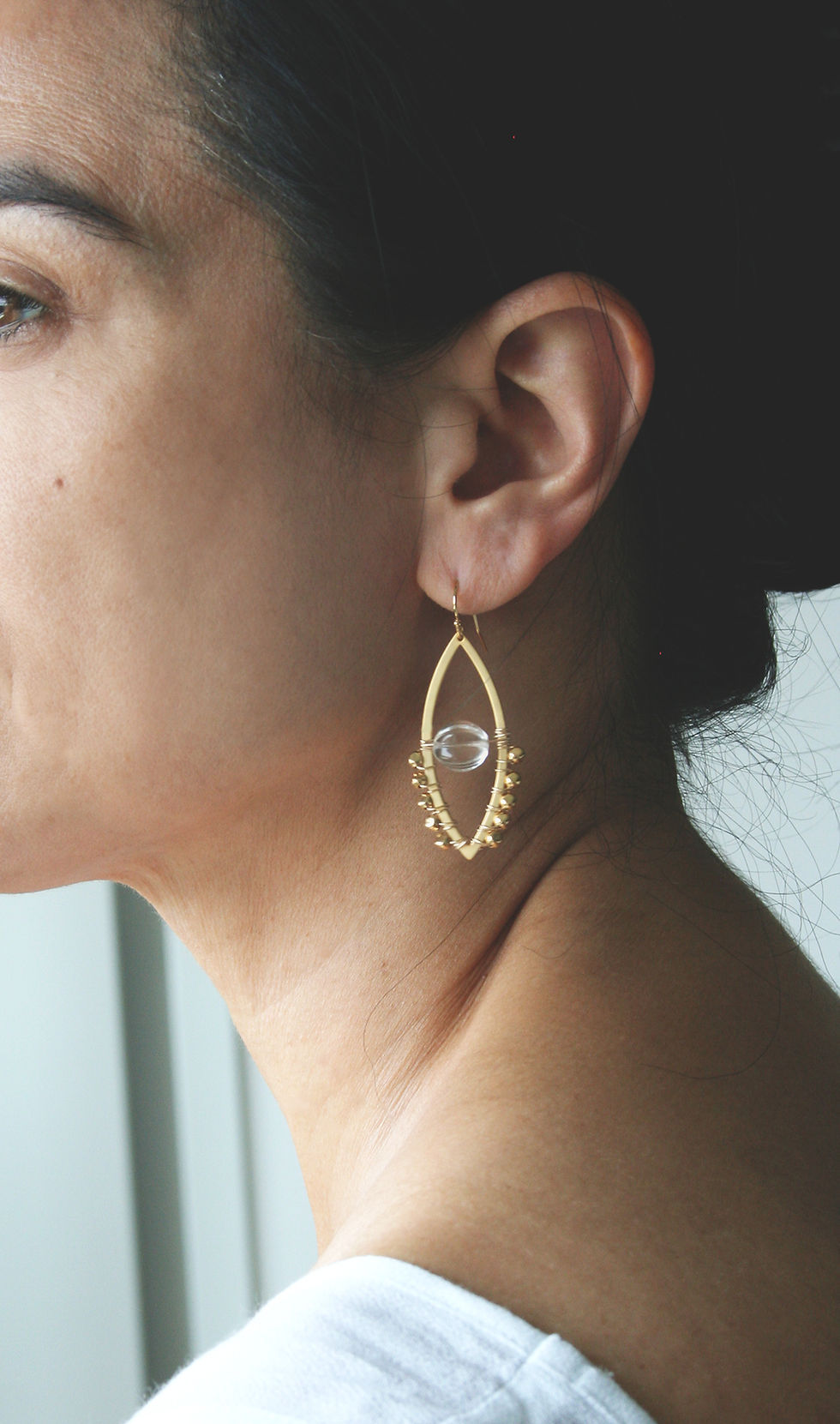 Thumbnail: Long Gold Earrings