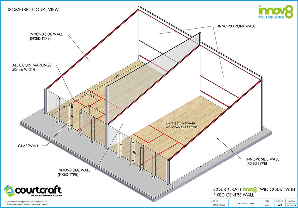 Innov8 & Renov8 Squash Court Wall Panel System Courtcraft