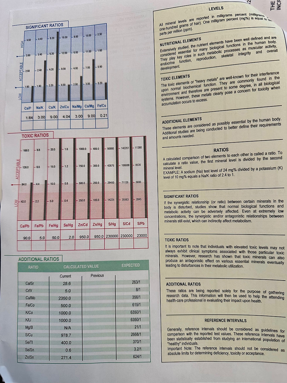 Toxic Metals and Mineral Ratios