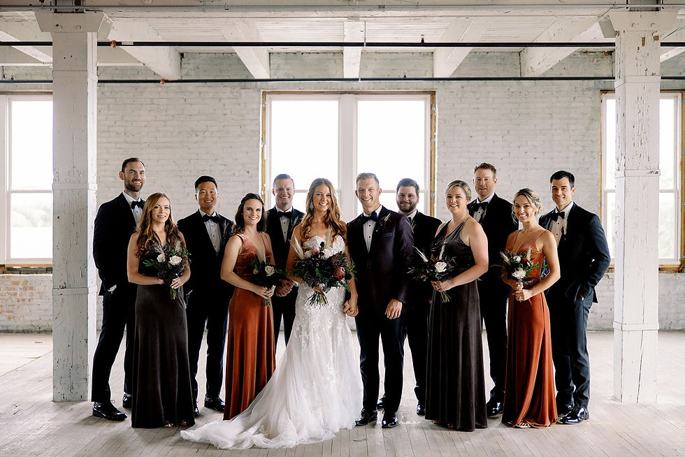 Fall inspired wedding party