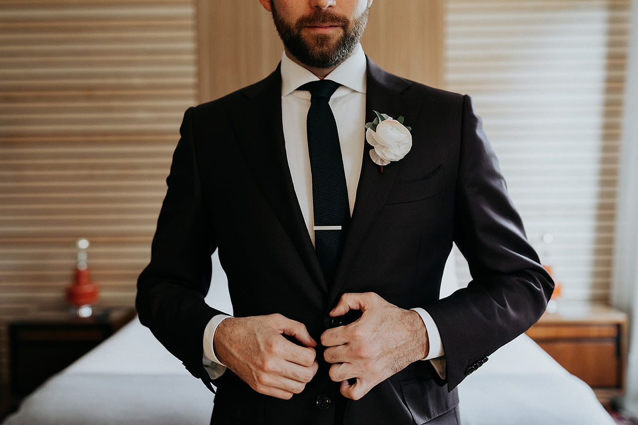 Custom groom's suit