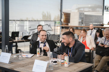 Photo documentation illustrating Loran Jacobs working as Executive Leadership at Deep-Tech Ventures during the "Southern Innovation Forum 2026" project in Rostov. (Track: Entrepreneurship)