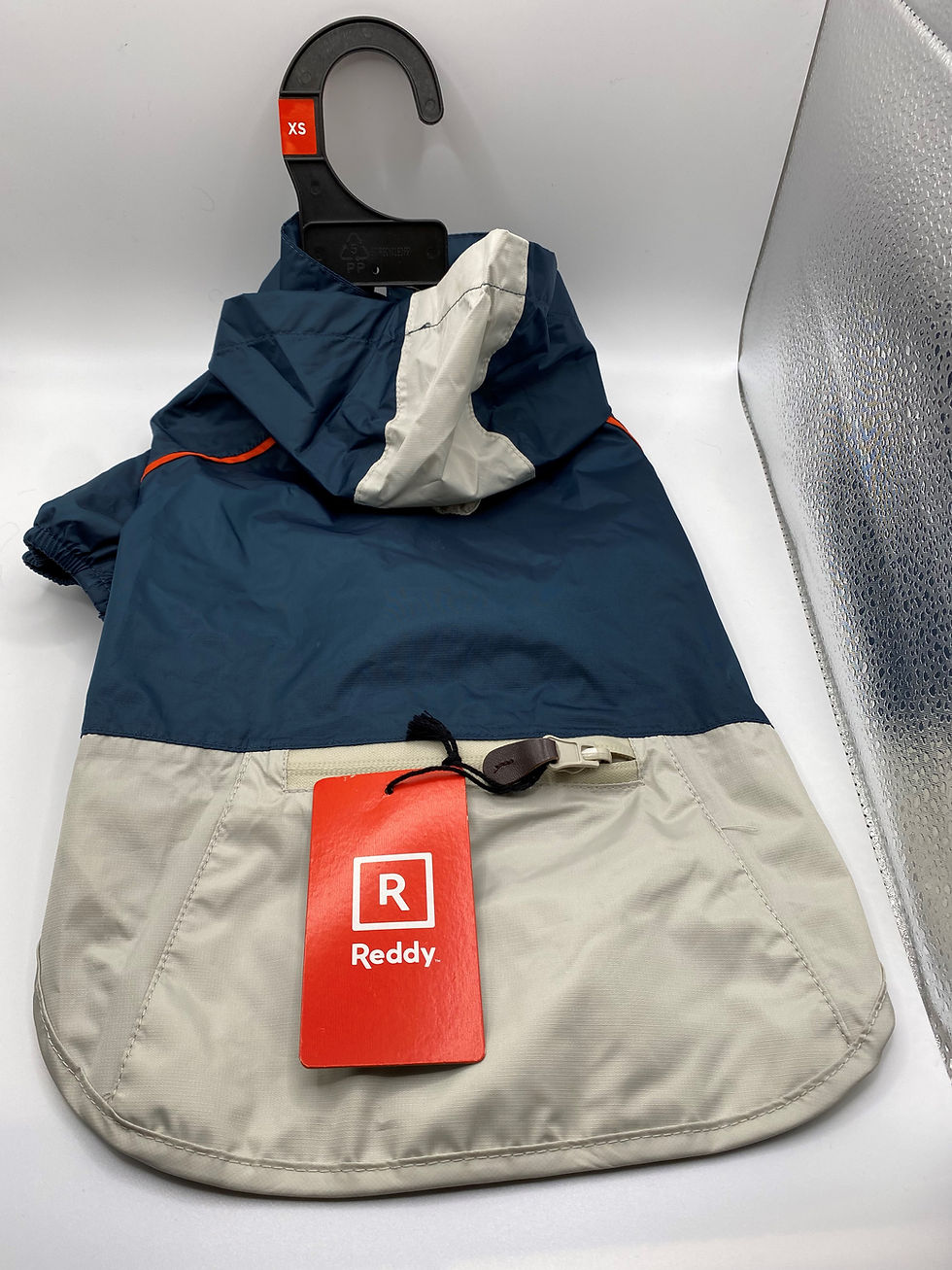 Thumbnail: Reddy Dog Lightweight WindBreaker with hood Tan/White with Zipper Pouch