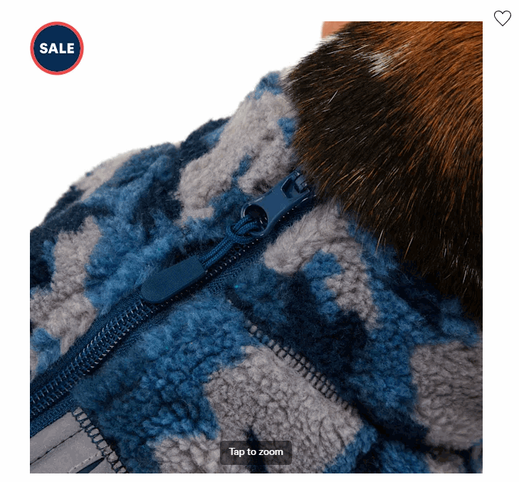 Thumbnail: Reddy Dog Faux-Shearling Reversible Camo/Gray Dog Jacket