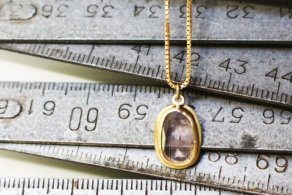 תמונה ממוזערת: Pink Natural Sapphire 14k Gold Necklace