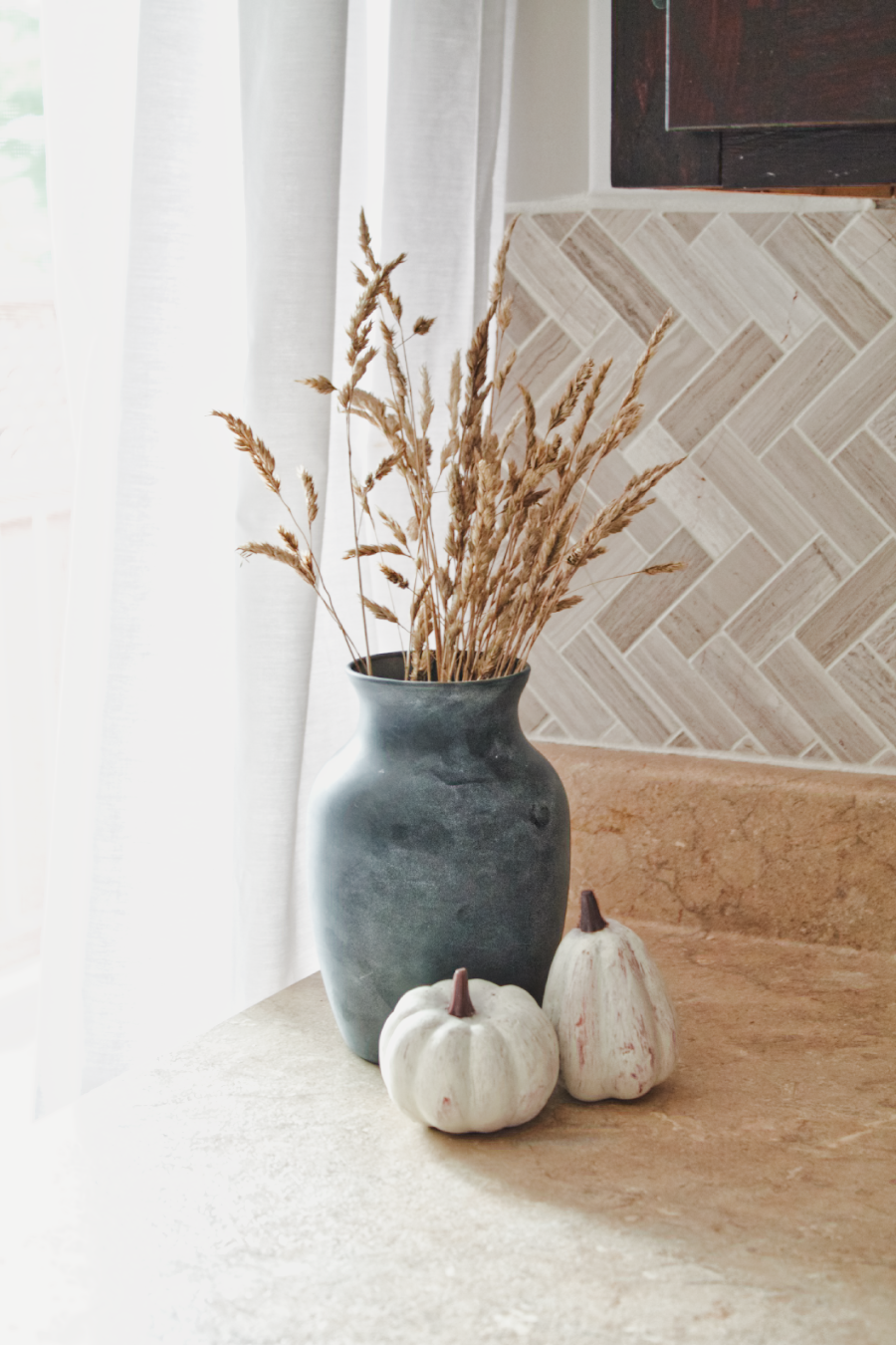 DIY aged stone vase blog post tutorial