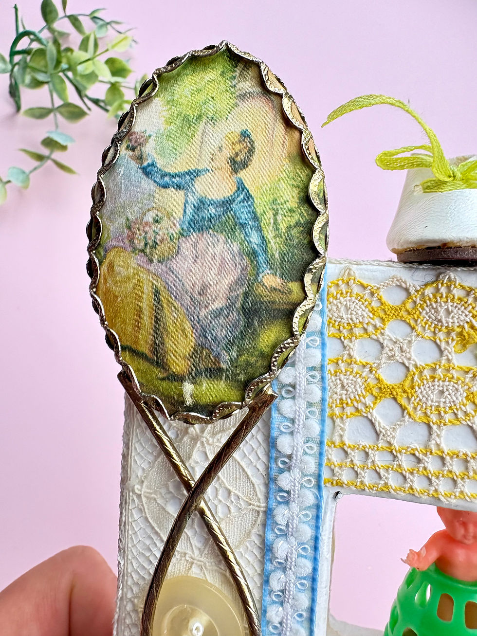 Miniature : Bonheur – Lettre Poétique Signature B - sculpture textile unique 