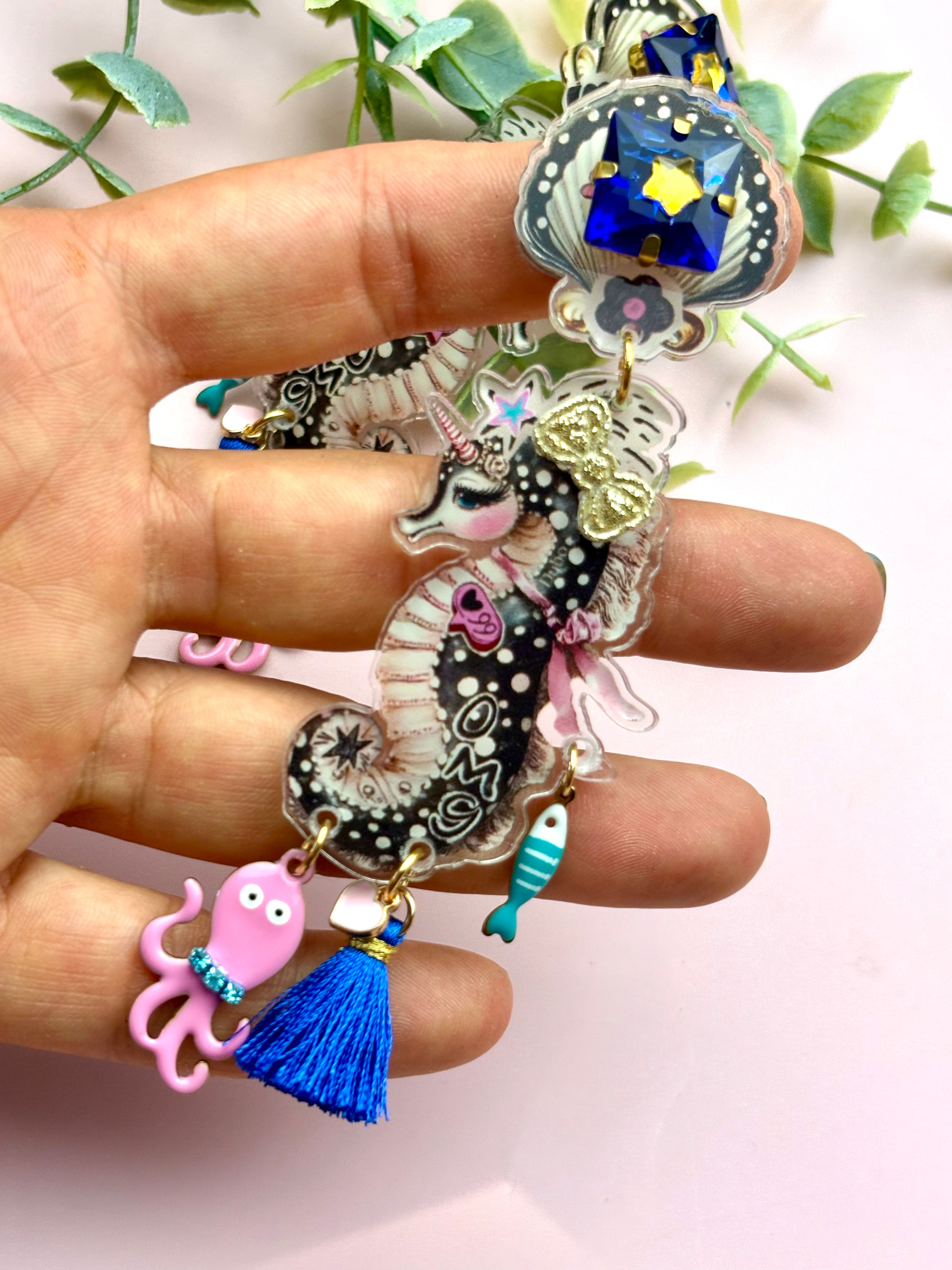 Boucles d’oreilles XL « La Belle Excentrique » – Bijoux bohèmes kitsch