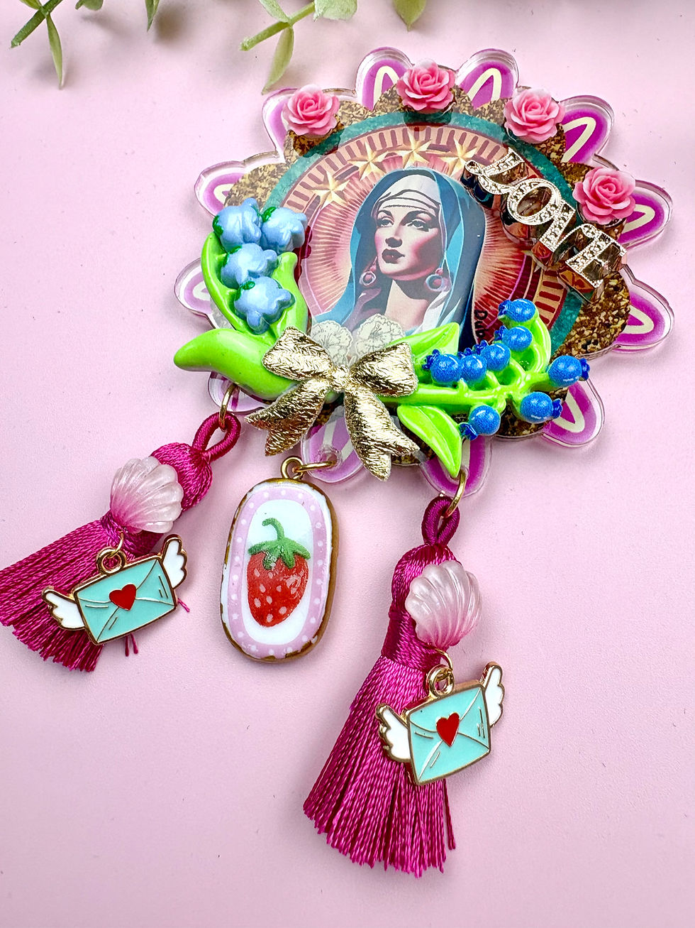 Miniature : Broche XL “Illuminée” – Kitsch Sacré vierge Bohème Rétro49