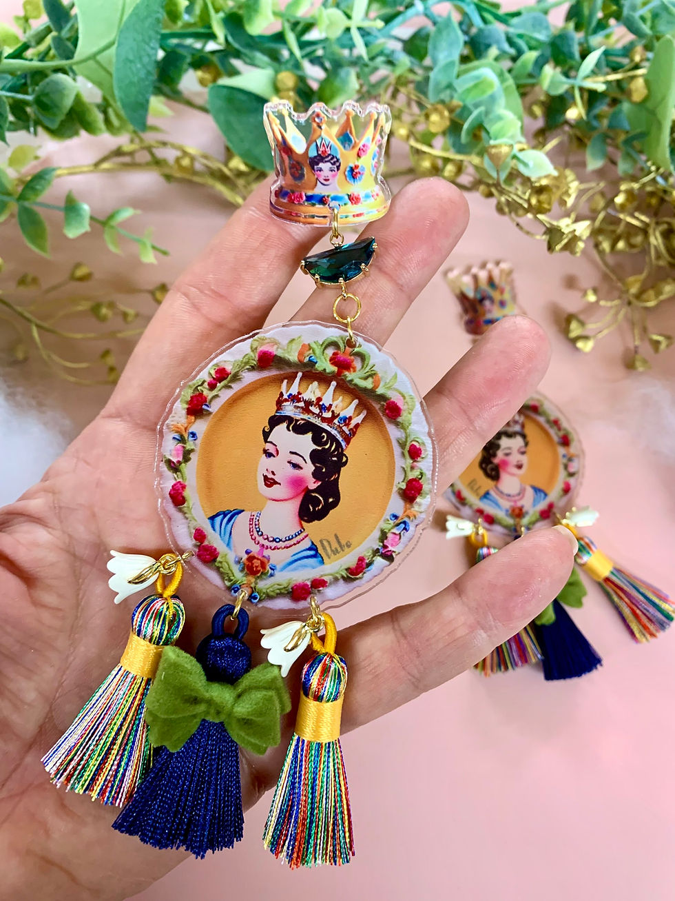 Miniature : Boucles d’oreilles “Sissi l’Impératrice” – Bijoux XXL royaux, kitsch, légers
