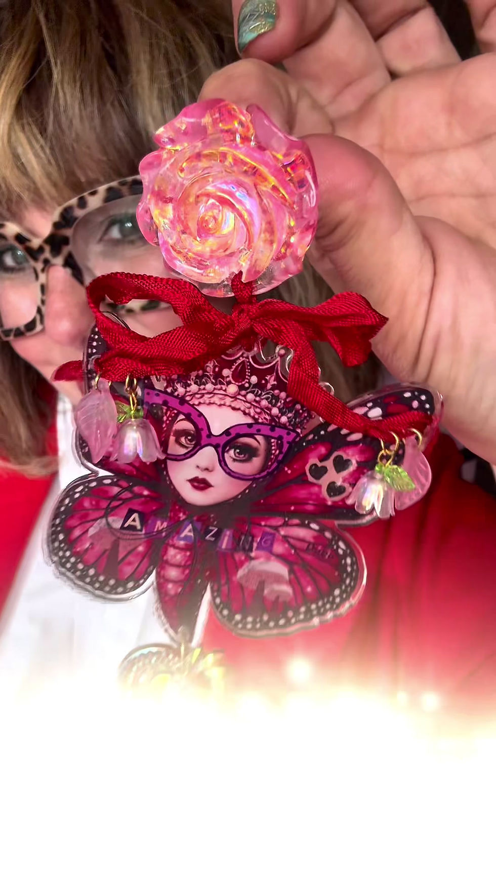 Miniature : Pin’s XL Éclosion Fatale –  acrylique bijou Fairy Kitsch Bohème 