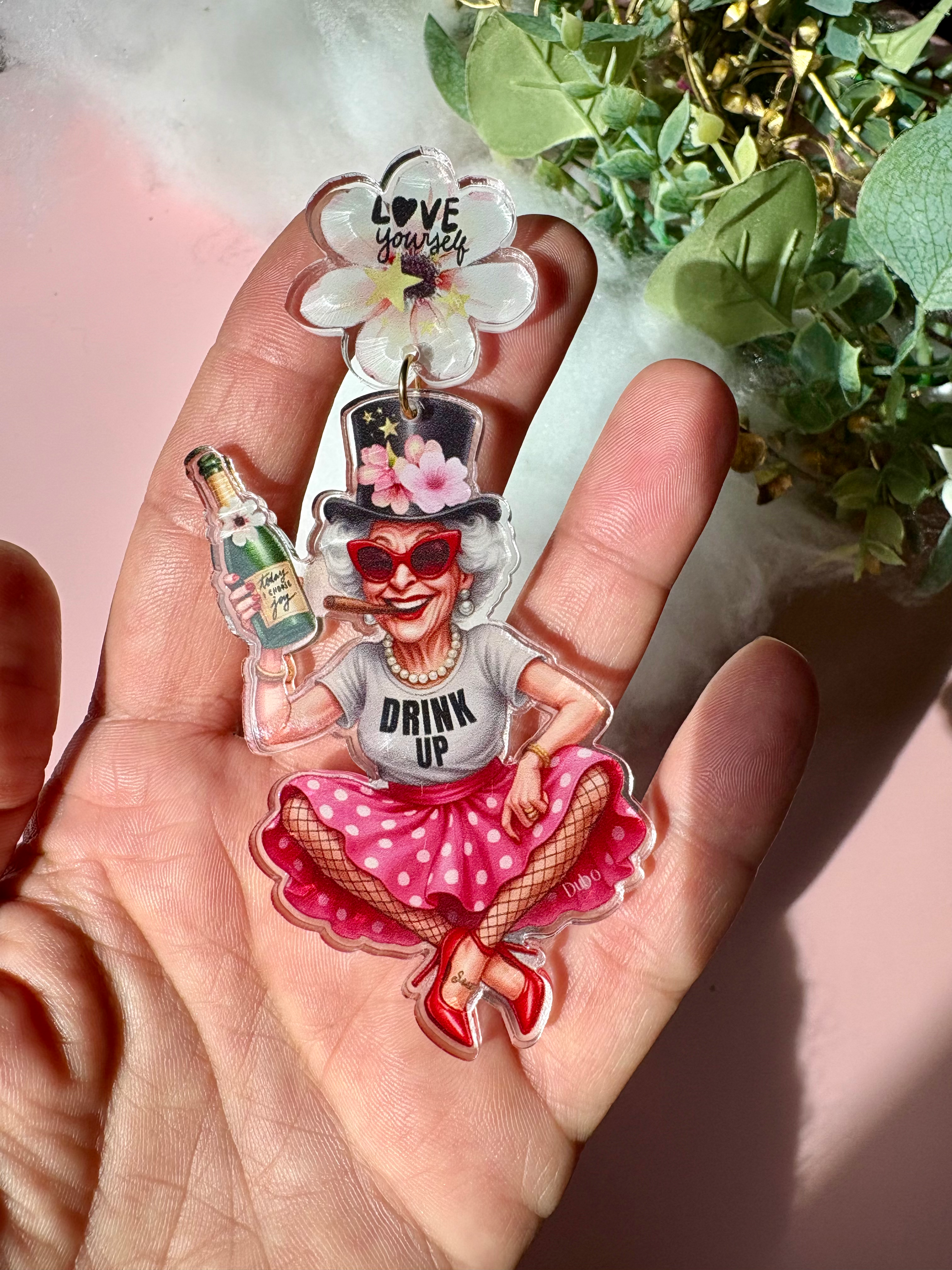 Pin’s acrylique CHEERS - décalé kitsch 