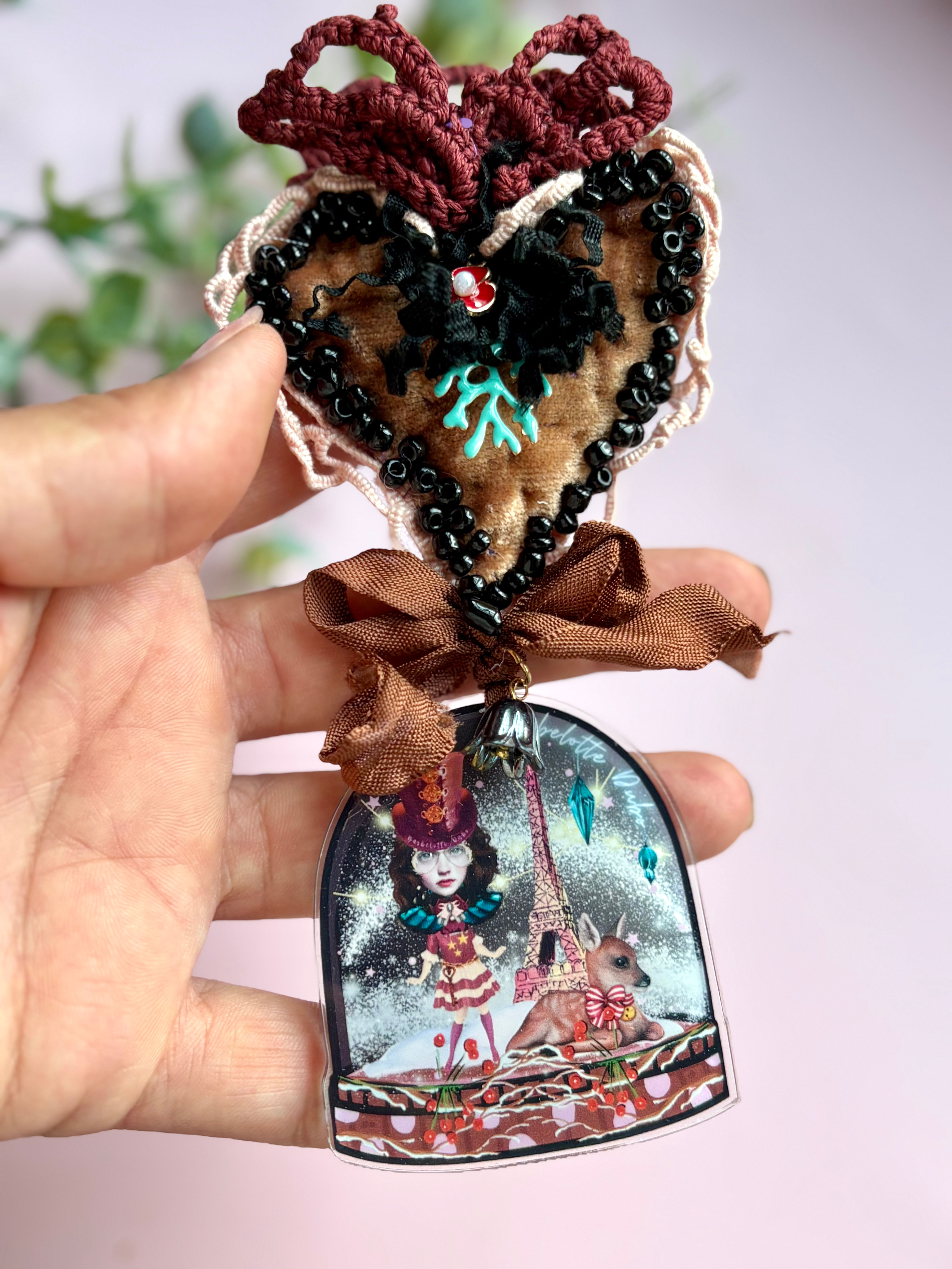 Broche signature “Les faons ne prennent jamais le métro” bohème kitsch unique