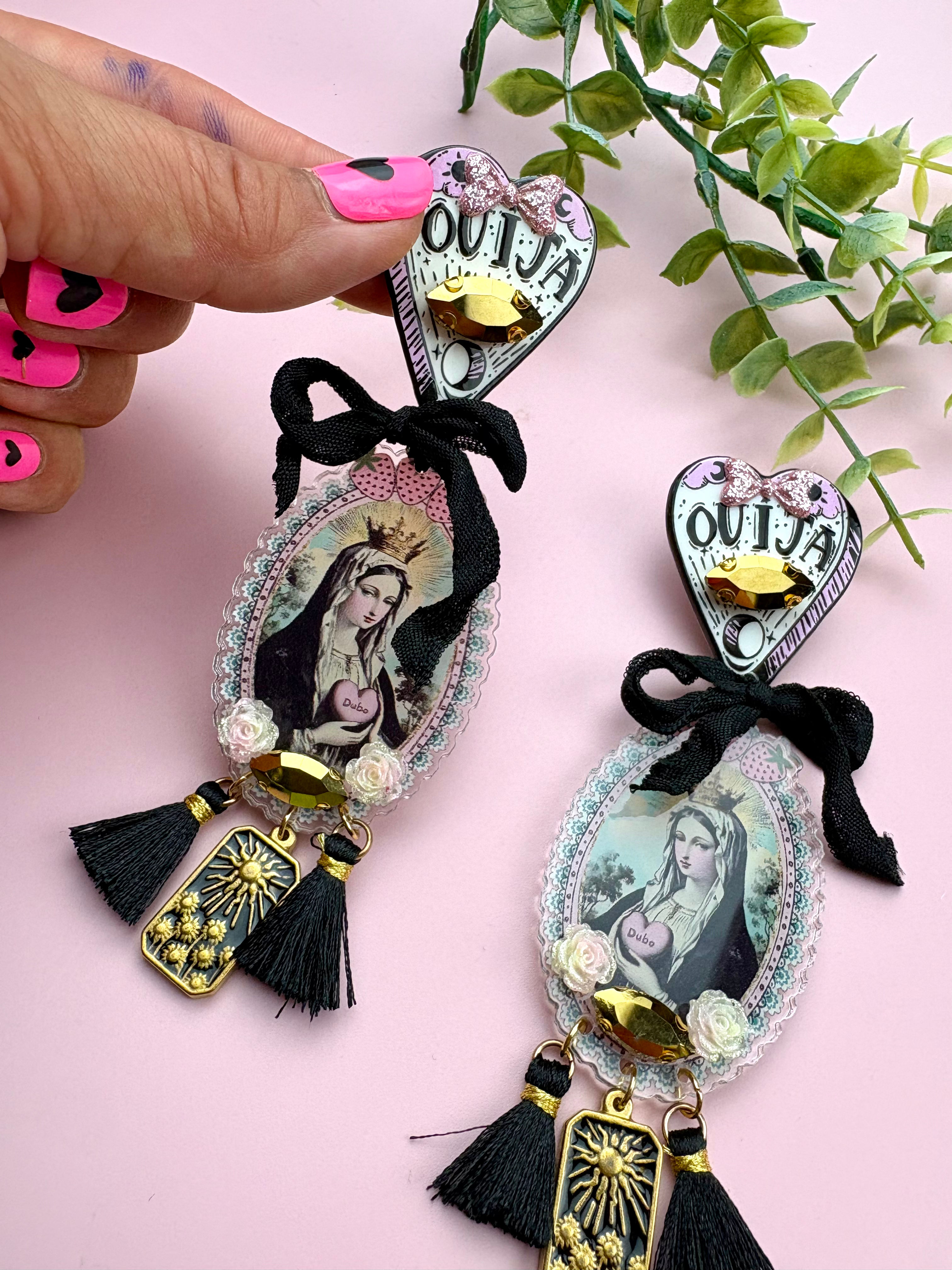 La nonne qui jouait au Ouija – Boucles d’oreilles Fairy, Kitsch, Gothique, Bohèm